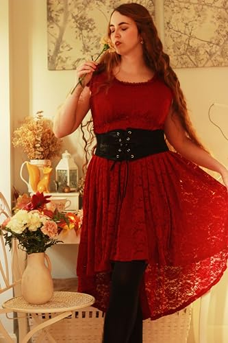 Vintage Black Waspie Corset Waist Cincher Belt