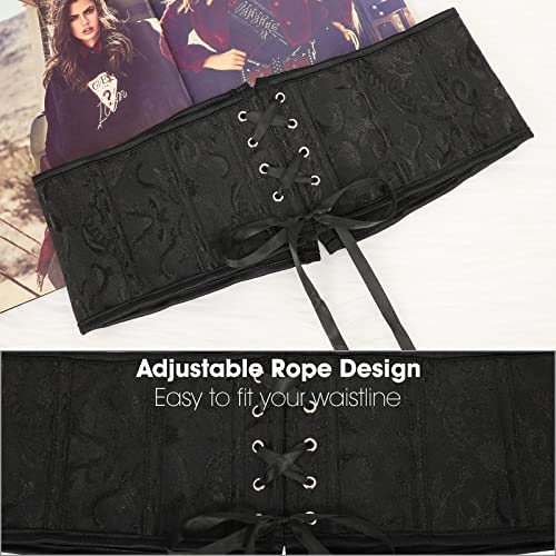 Floral Lace-Up Corset Waist Belt for Women Wedding