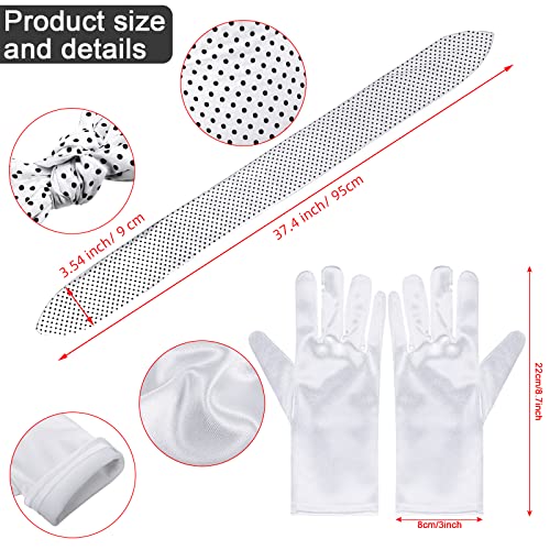 Retro 1950's Women's Costume Accessories Set (White)