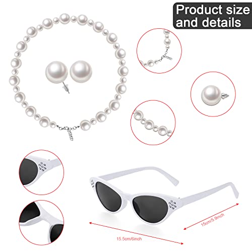 Retro 1950's Women's Costume Accessories Set (White)