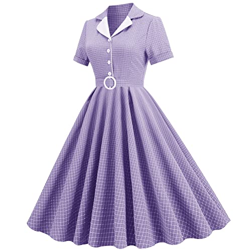 1950s Vintage Retro Peter Pan Swing Dress