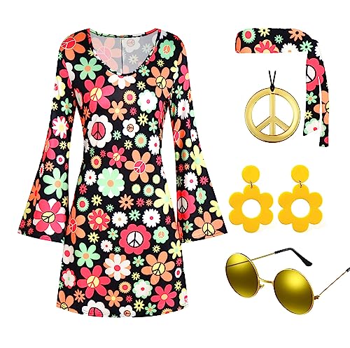 Deerjoke 60s 70s Hippie Costume: Disco Outfit