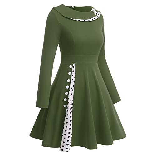 Patchwork Swing Dress: Vintage 1950s Retro Style