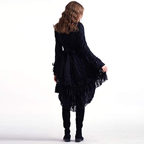 Women's Steampunk Showgirl Cancan Costume Dress with Choker