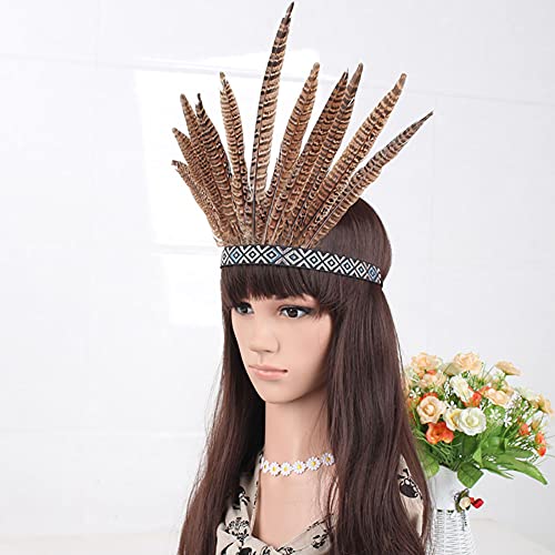 Caribbean Fancy Party Headpiece with Pheasant Feathers