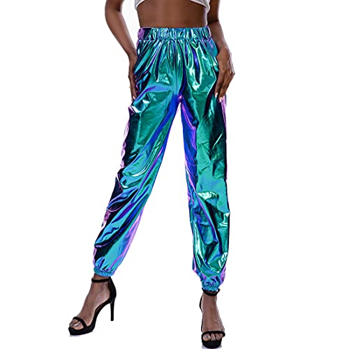 Shiny Metallic Disco Pants for Retro Halloween Costume