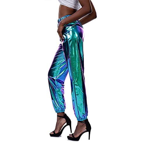 Shiny Metallic Disco Pants for Retro Halloween Costume