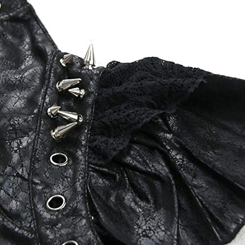 Charmian Steampunk Gothic Lace Shawl Jacket Red/Black Vintage