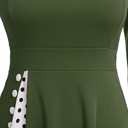 Patchwork Swing Dress: Vintage 1950s Retro Style