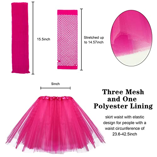 80s Retro Women's Accessories Set - Pink
