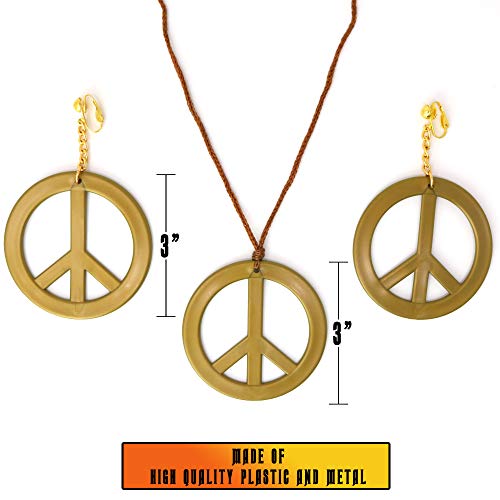 1960's Hippie Peace Jewelry Set