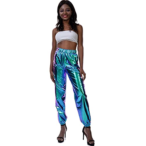 Shiny Metallic Disco Pants for Retro Halloween Costume