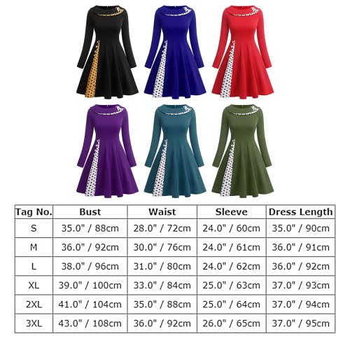 Patchwork Swing Dress: Vintage 1950s Retro Style