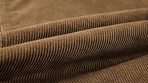 Vintage Sherpa Lined Corduroy Denim Trucker Jacket (XL, Khaki)