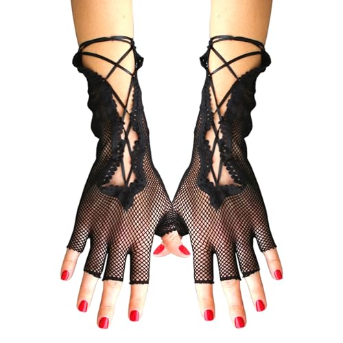 Victorian Lace Gloves Corset Arm Sleeves Goth Costume