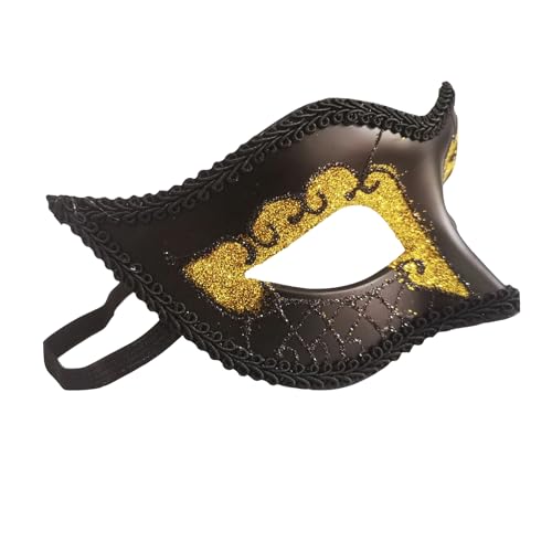 Vintage Gold Sparkle Peacock Feather Eye Mask