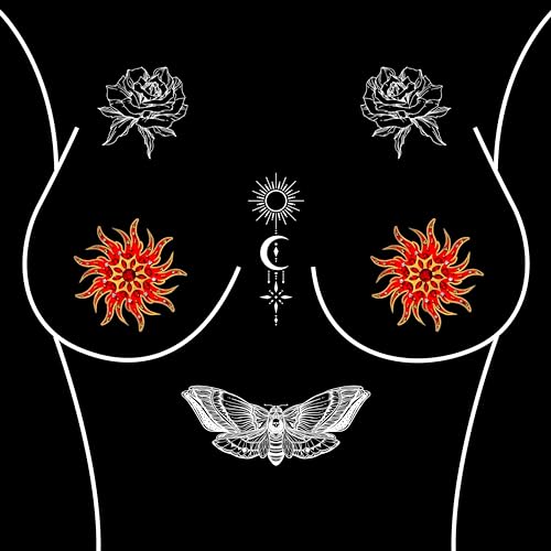 Racy Stacy Red Crystal Starburst Pasties - Reusable Vintage