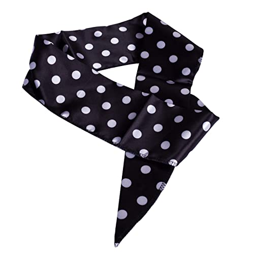 LOKETA 1950s Satin Jacket with Spotted Scarf