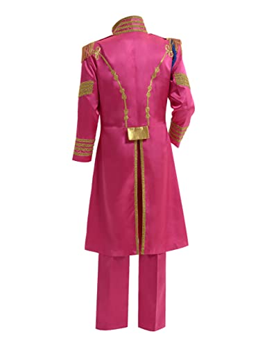 1960's British Pop-Star Men's Cosplay Jacket - Pink (L)