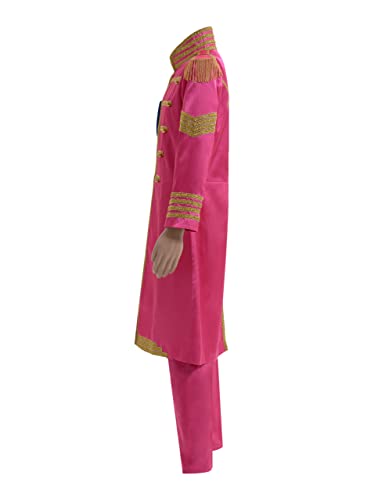 1960's British Pop-Star Men's Cosplay Jacket - Pink (L)