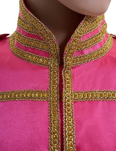 1960's British Pop-Star Men's Cosplay Jacket - Pink (L)