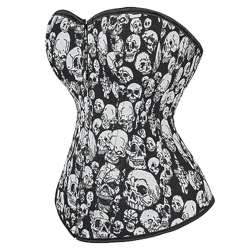 Gothic Skull Crossbone Corset - Halloween Costume Top