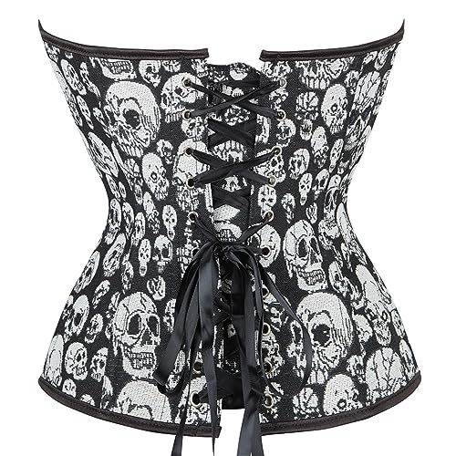 Gothic Skull Crossbone Corset - Halloween Costume Top