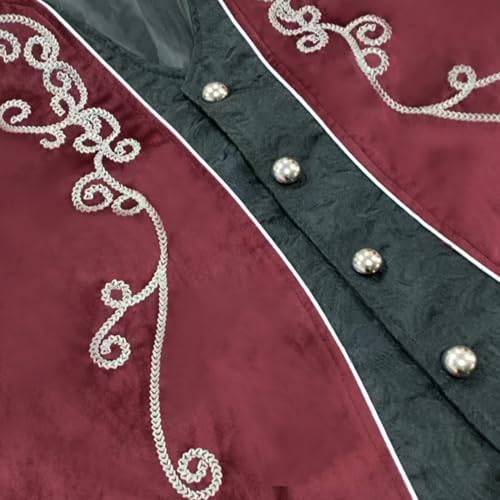 Men's Medieval Steampunk Tailcoat Jacket, Halloween Costume (XXL)