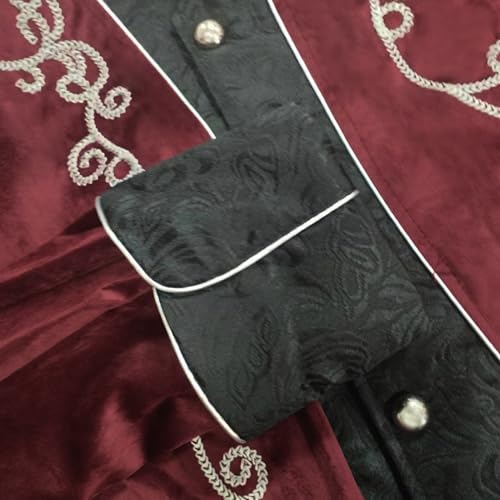 Men's Medieval Steampunk Tailcoat Jacket, Halloween Costume (XXL)