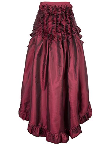 Belle Poque Ruffled Victorian Renaissance Skirt/Cape Set Wine