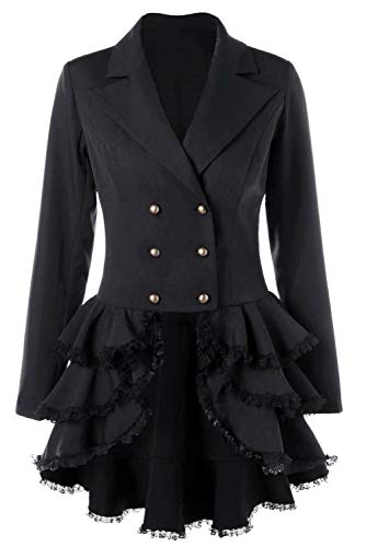 Laku Women's Gothic Steampunk Coat Vintage Retro Style