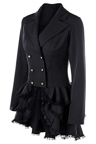 Laku Women's Gothic Steampunk Coat Vintage Retro Style
