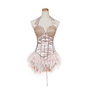 1791's Lady Sexy Halloween Cosplay Burlesque Dress in Pink