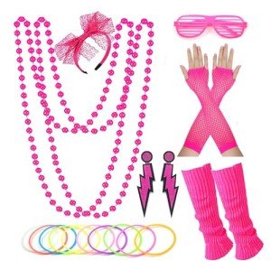 RonFoxi 80s Women's Set: Retro Hallowmas Prom Dress