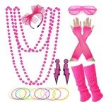 RonFoxi 80s Women's Set: Retro Hallowmas Prom Dress