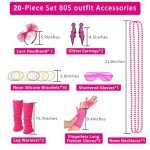 RonFoxi 80s Women's Set: Retro Hallowmas Prom Dress