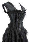 Kimring Vintage Saloon Girl Corset Dress Costume Black