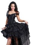 Kimring Vintage Saloon Girl Corset Dress Costume Black