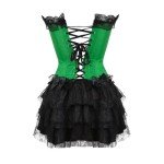 Green Renaissance Corset Set for Plus Size Women