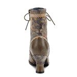 Vintage Olive Multi Floral Ankle Boot, Women's 7.5-8
