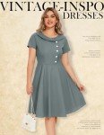 Vintage 1950s Audrey Hepburn Cocktail Swing Dress