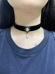 Gothic Vintage Black Velvet Choker with Charms