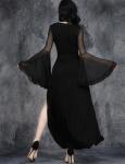 Witchy Gothic Lace Dress with High Slit
