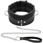 Black Leather Choker Necklace for Vintage Style