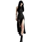 Gothic Sleeveless Hooded Midi Dress for Women