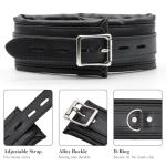 Black Leather Choker Necklace for Vintage Style