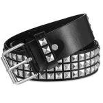 Black Studded Gothic Belt for Y2K Style