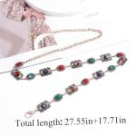 Colorful Boho Rhinestone Chain Belt for Women