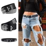 Black Studded Gothic Belt for Y2K Style