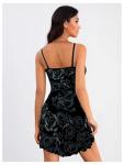 Gothic Floral Skull Print Nightgown for Women